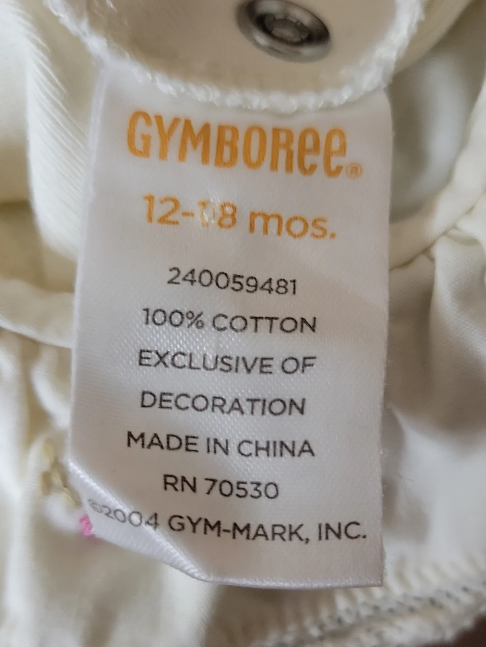 Gymboree 2005 Natures's Beauty Embroidered Squirrel Bodysuit Sz 12-18M